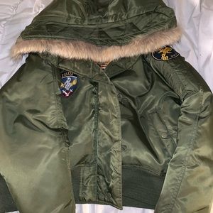 RocaWear bomber jacket with extra large Hood